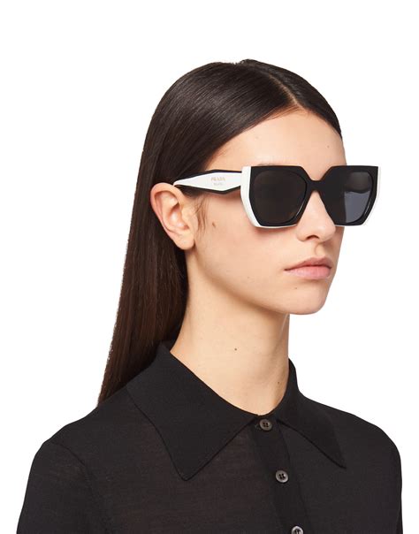 prada glasses white and black